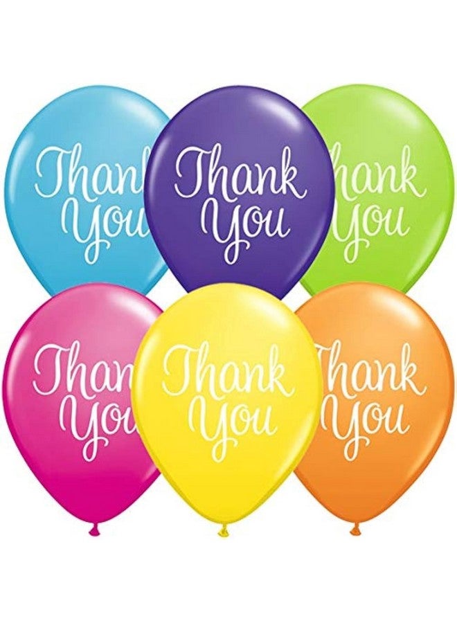 هونج كونج بالونز عبوة مطاطية مكونة من 30 بالونة "شكرًا لك" لحفلات أعياد الميلاد والذكرى السنوية وحفلات استقبال المولود، متعددة الألوان