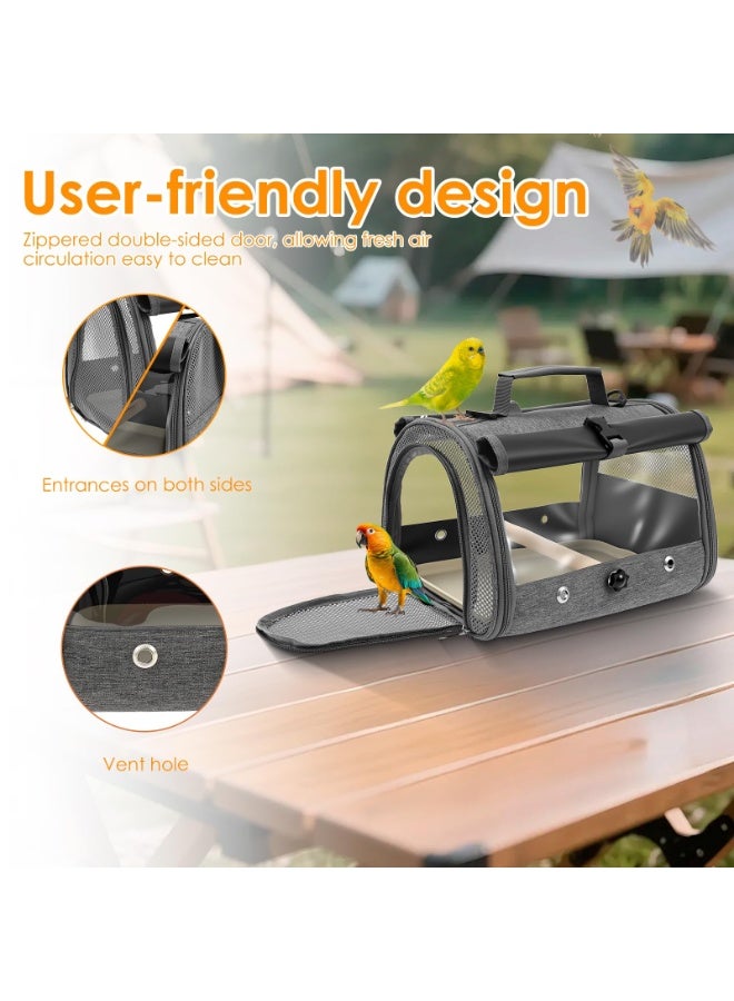 Arabest Bird Carrier Travel Cage Travel Bag Animal Carrier Parrot Carrier Bird Carrier Travel Cage Travel Bag Animal Carrier Parrot Carrier Portable Breathable Travel Cage for Cockatiel Parrot - Image 4