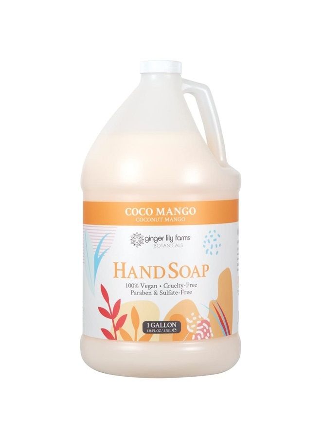 ginger lily farms Botanicals All-Purpose Liquid Hand Soap Refill, Coco Mango, 100% Vegan & Cruelty-Free, Coconut Mango Scent, 1 Gallon (128 fl oz) - Image 1
