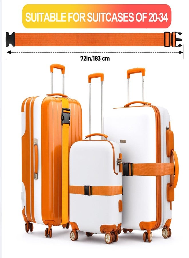 collwait 4 PCS Luggage Straps Suitcase Belts Wide Adjustable Packing Straps - Image 3