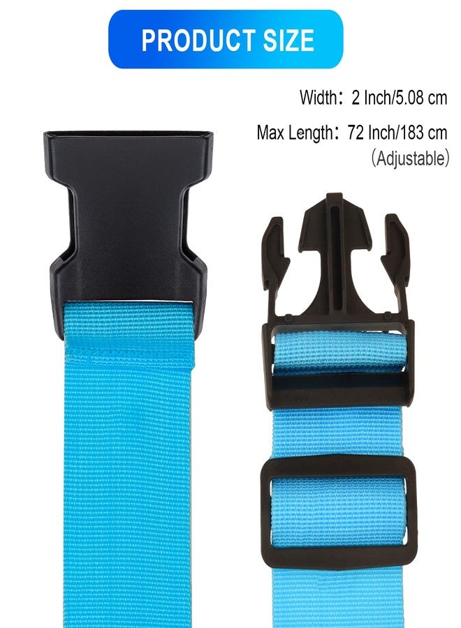 collwait 4 PCS Luggage Straps Suitcase Belts Wide Adjustable Packing Straps - Image 4