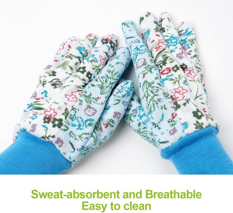Ainiv Floral Gardening Gloves for Women/Ladies, Non-Slip Garden Work Gloves,Breathable Yard Work Glove Light Working Gloves - Image 5