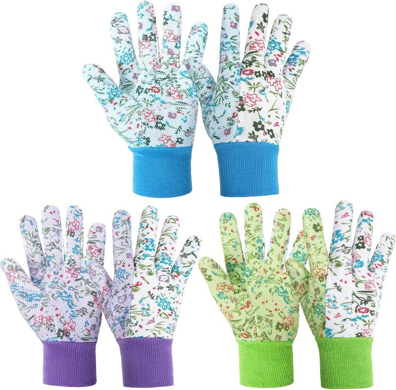 Ainiv Floral Gardening Gloves for Women/Ladies, Non-Slip Garden Work Gloves,Breathable Yard Work Glove Light Working Gloves - Image 1