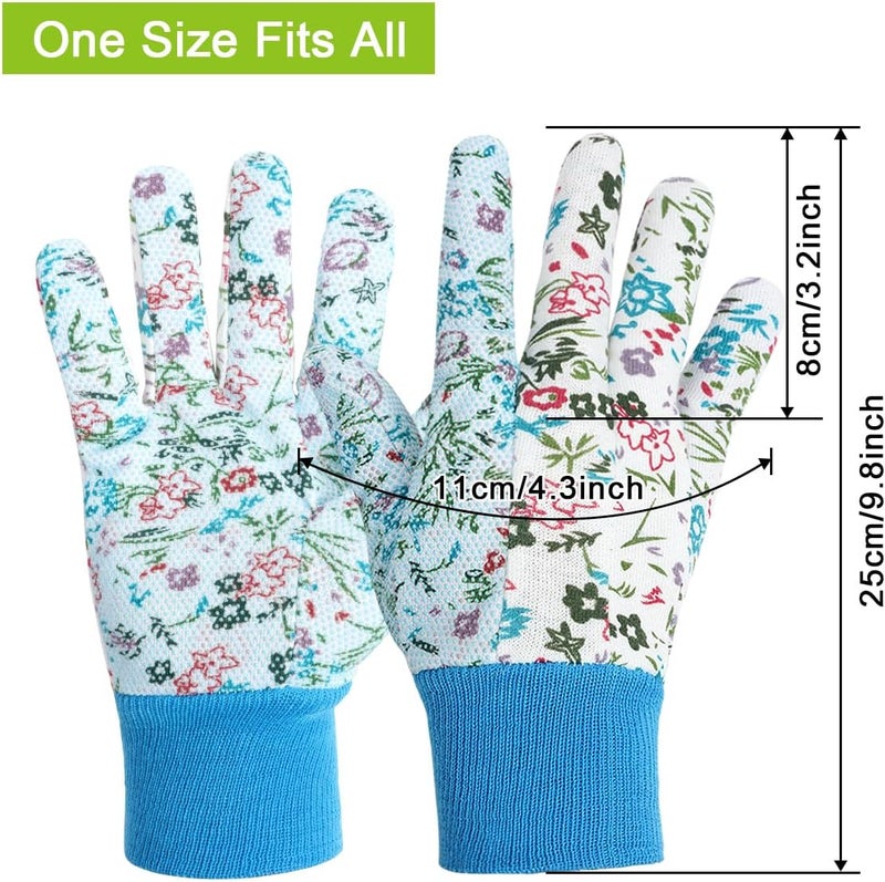 Ainiv Floral Gardening Gloves for Women/Ladies, Non-Slip Garden Work Gloves,Breathable Yard Work Glove Light Working Gloves - Image 2