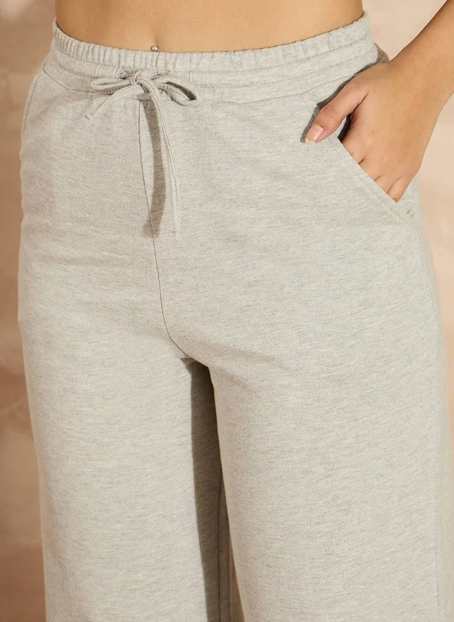ساسافراس Grey Melange Regular Fit Track Pants for Women