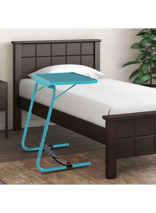 TABLE MAGIC - Laptop Table mat Finish, Lapdesk, Utility Multipurpose with footrest, Height Adjustable Table, Work at Home Study Table (TM Footrest- Aqua Blue, Large) - Image 5