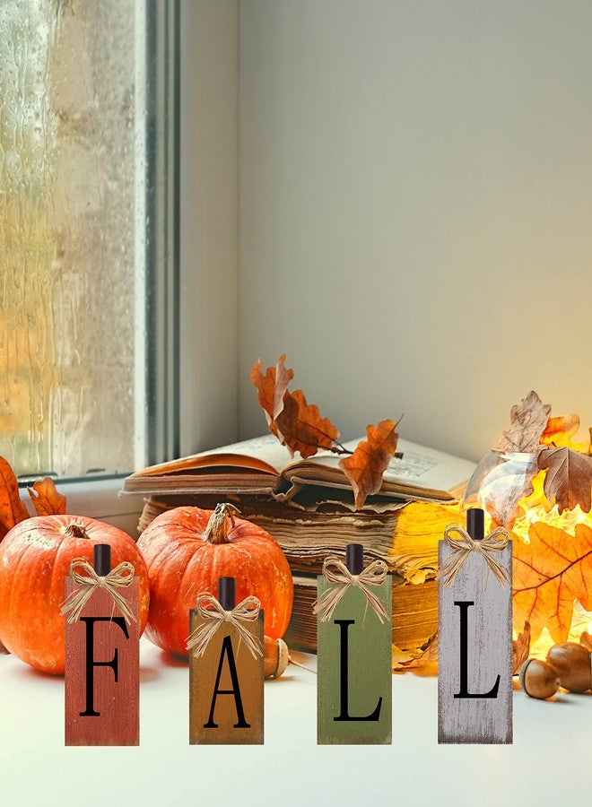 CYNOSA Fall Decorations for Home Thanksgiving Signs Wooden Table Sign Vintage Farmhouse Block Sign Harvest Fall Autumn Home Decor - Image 5