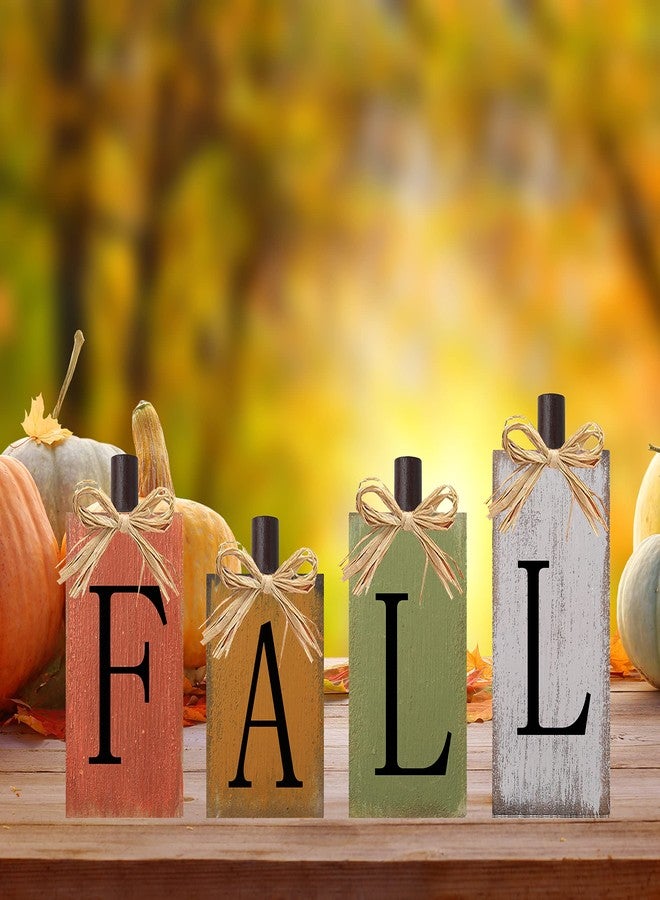 CYNOSA Fall Decorations for Home Thanksgiving Signs Wooden Table Sign Vintage Farmhouse Block Sign Harvest Fall Autumn Home Decor - Image 3