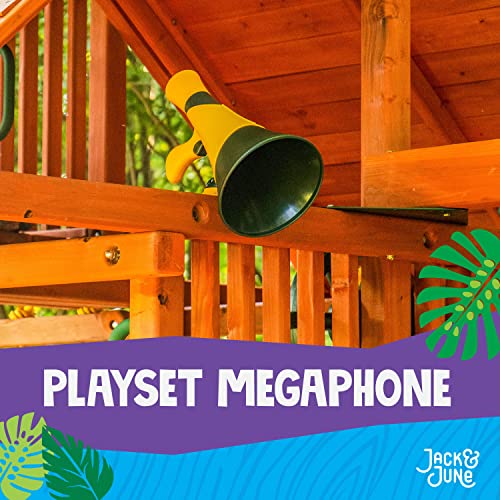 Jack and June Green Megaphone for Outdoor Playsets, Wooden Jungle Gyms, and Residential Playgrounds - Image 2
