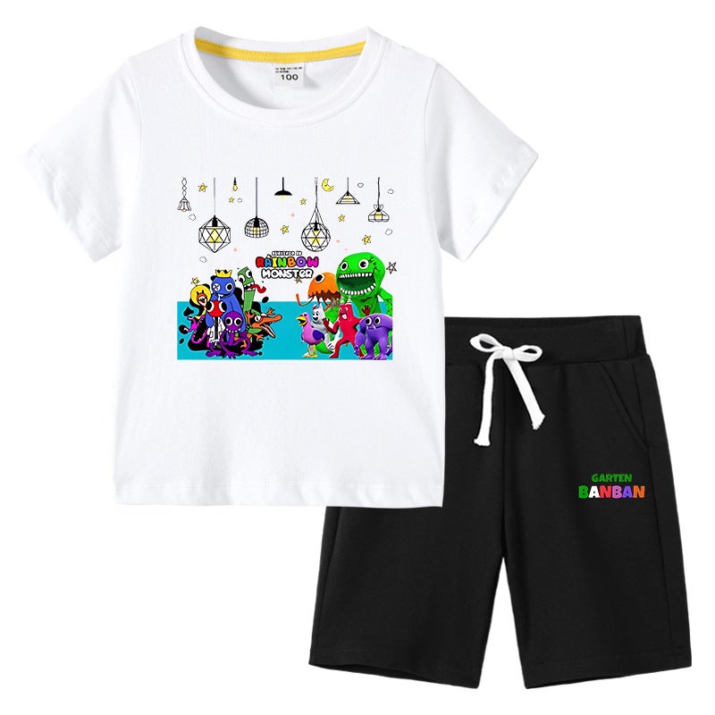 2023 Children'S T-Shirt Children'S Clothing Ins Korean Cotton Children'S Short-Sleeved Pants Two-Piece Suit - Image 3