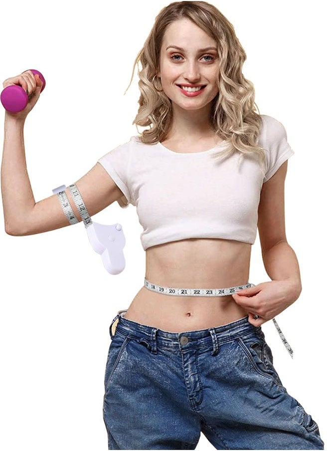 وهاواي Body Measuring Tape, 2 Pack Retractable Measure Tape for Body Measuring 150cm, Lock Pin & Push Button Retract, Soft Tape Measure with Snap Button Closure for Body Sewing Tailor  - Image 5