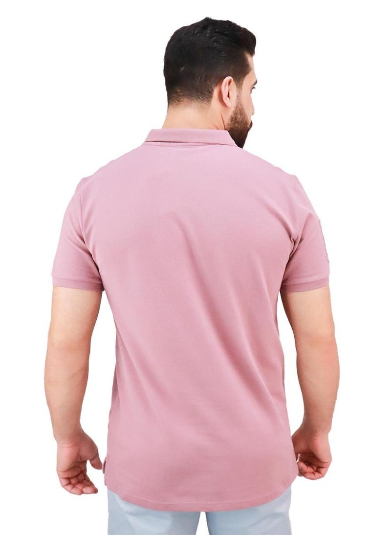 GIORDANO - Men's Napoleon Polo - Pink - Image 1