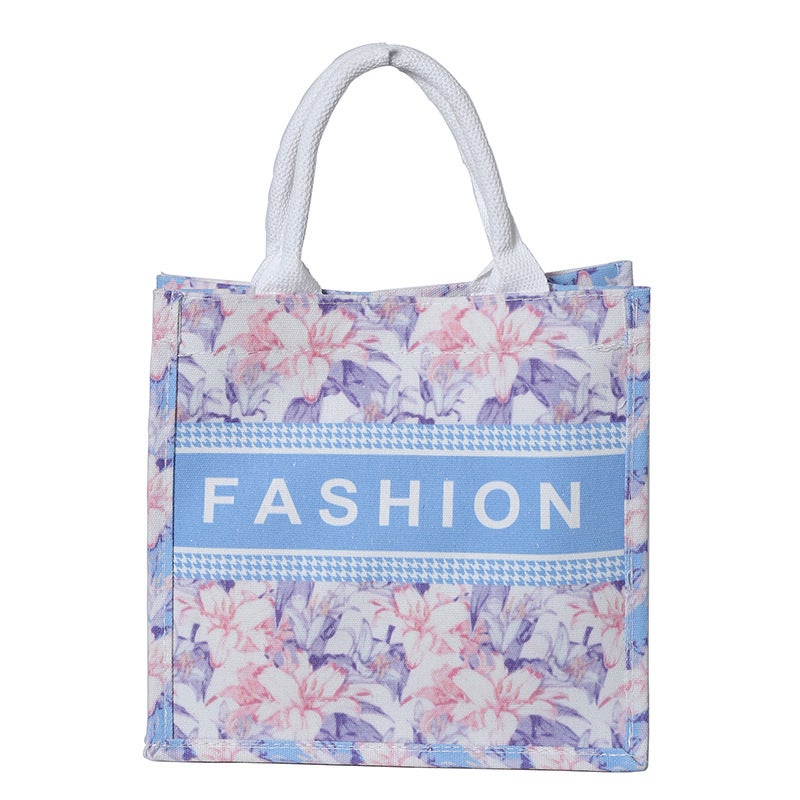 Vintage Handbag Fashion Trendy Canvas Bag Casual Letter Print Artistic Style Large Capacity Tote Bag - Image 1