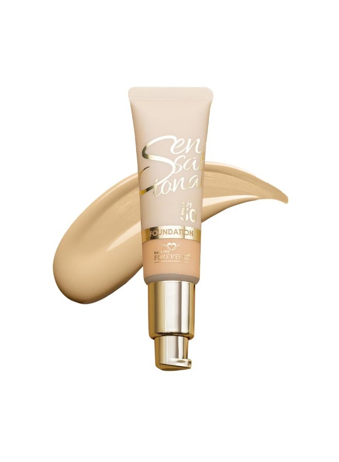 Daily Life Forever52 Sensational SPF 50+ Foundation (Biscuit-06, 30ML) Enriched with Hyalorinic Acid,Niacinamide and Vitamin E| Upto 12Hrs Longlasting Radiant Finish - Image 1