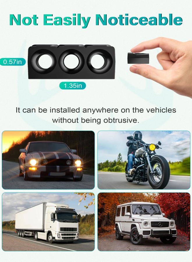 Elook Upgraded Deer Whistles for Car, Deer Horn for Car, Save Deer Whistle for Vehicles, Trunks, Motorcycle, Three-Horn, 8 Pack (Patented Product) Automotive Safety Kits - Image 3