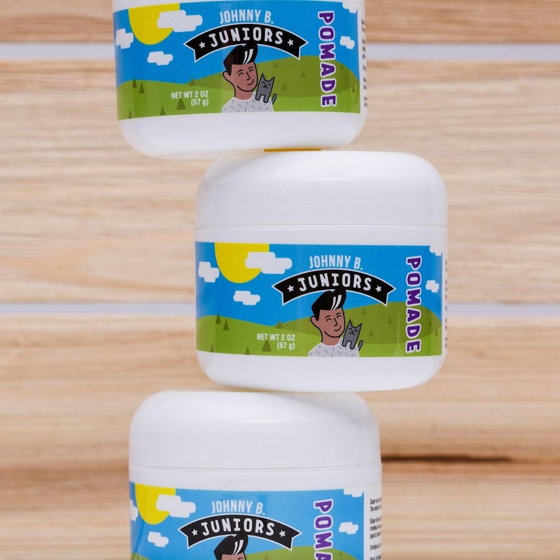 JOHNNY B. Juniors Hair Styling Pomade 2 oz. Jar Curly or Straight Hair for Kids - Image 3