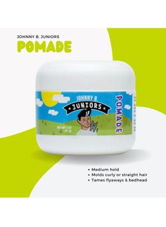 JOHNNY B. JOHNNY B. Juniors Hair Styling Pomade 2 oz. Jar Curly or Straight Hair for Kids  - Image 4