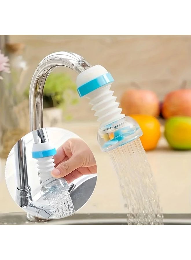 Rotatable Kitchen Faucet Extender Filter Water Saver Splashproof Durable Plastic Random Color - Image 2