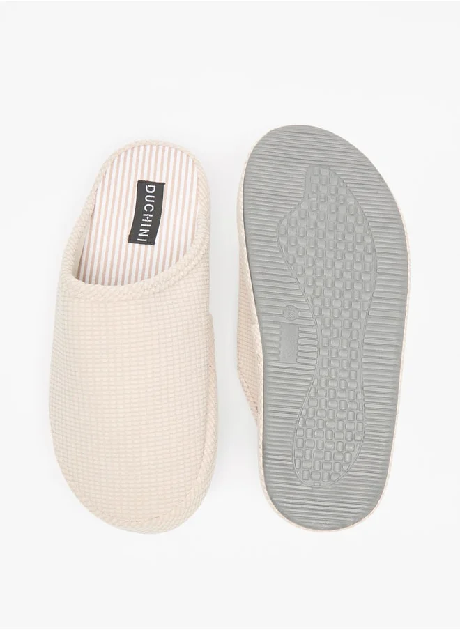 DUCHINI Duchini Men's Textured Bedroom Mules
