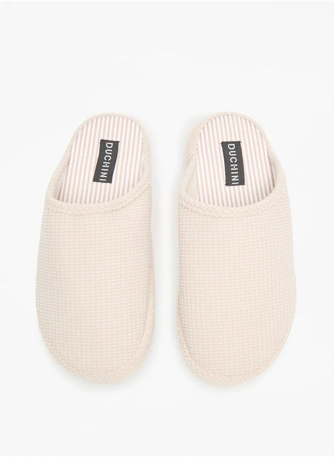 DUCHINI Duchini Men's Textured Bedroom Mules