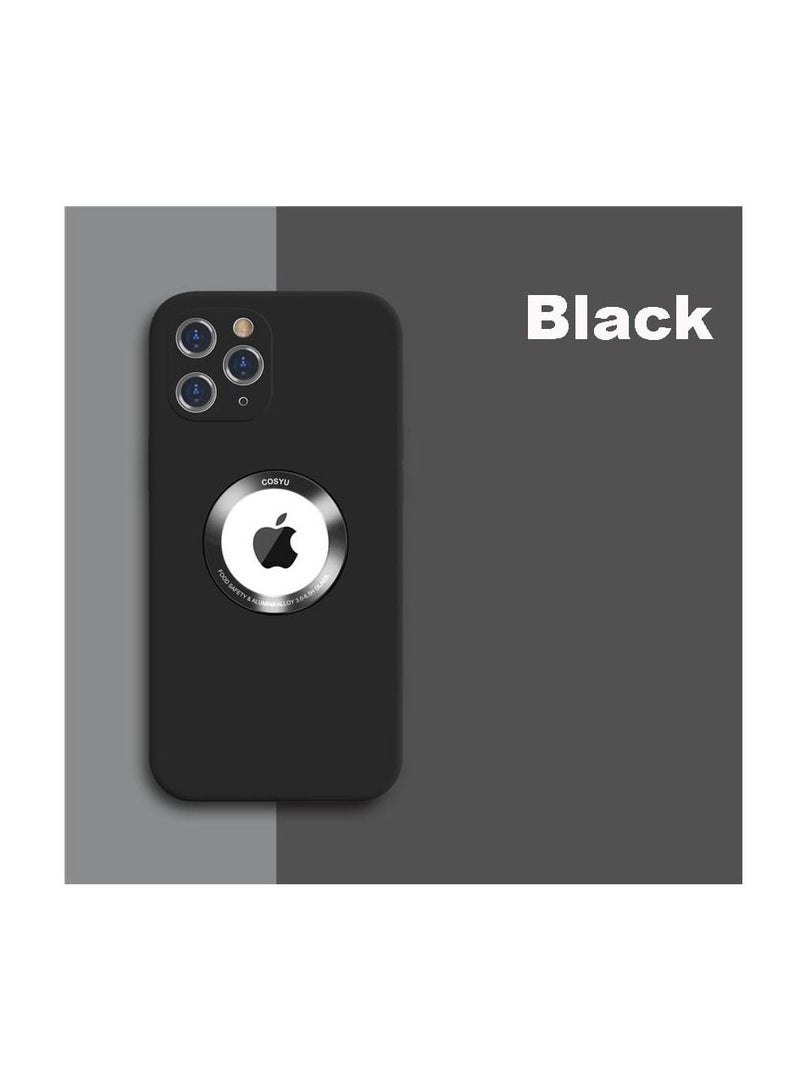 اس-توب غطاء سيليكون للايفون تظهر شعار الهاتف الابل / ip12pro max / اللون الاسود - Image 3