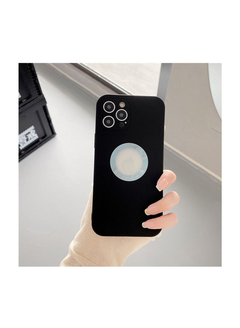 اس-توب غطاء سيليكون للايفون تظهر شعار الهاتف الابل / ip12pro max / اللون الاسود - Image 4