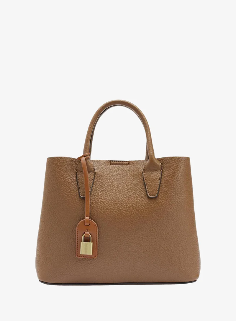 Tote Bag With Texture And Hanging Detail