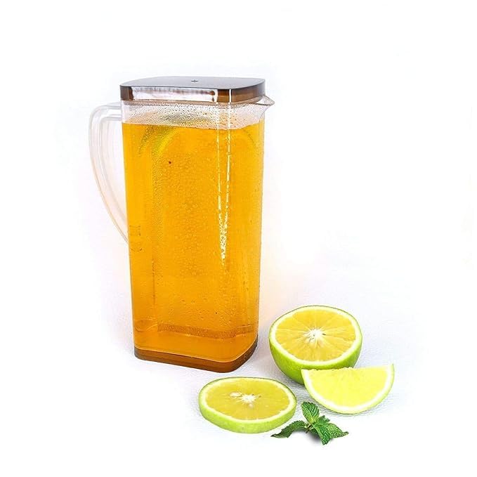 PARABRAHMA Transparent Square Water Juice JugMultipurpose Drinking Beverage Jug with Plastic Lid for Water Juice Milk Soft Drinks for Home Kitchen Party Home use 2000 ML - Image 3