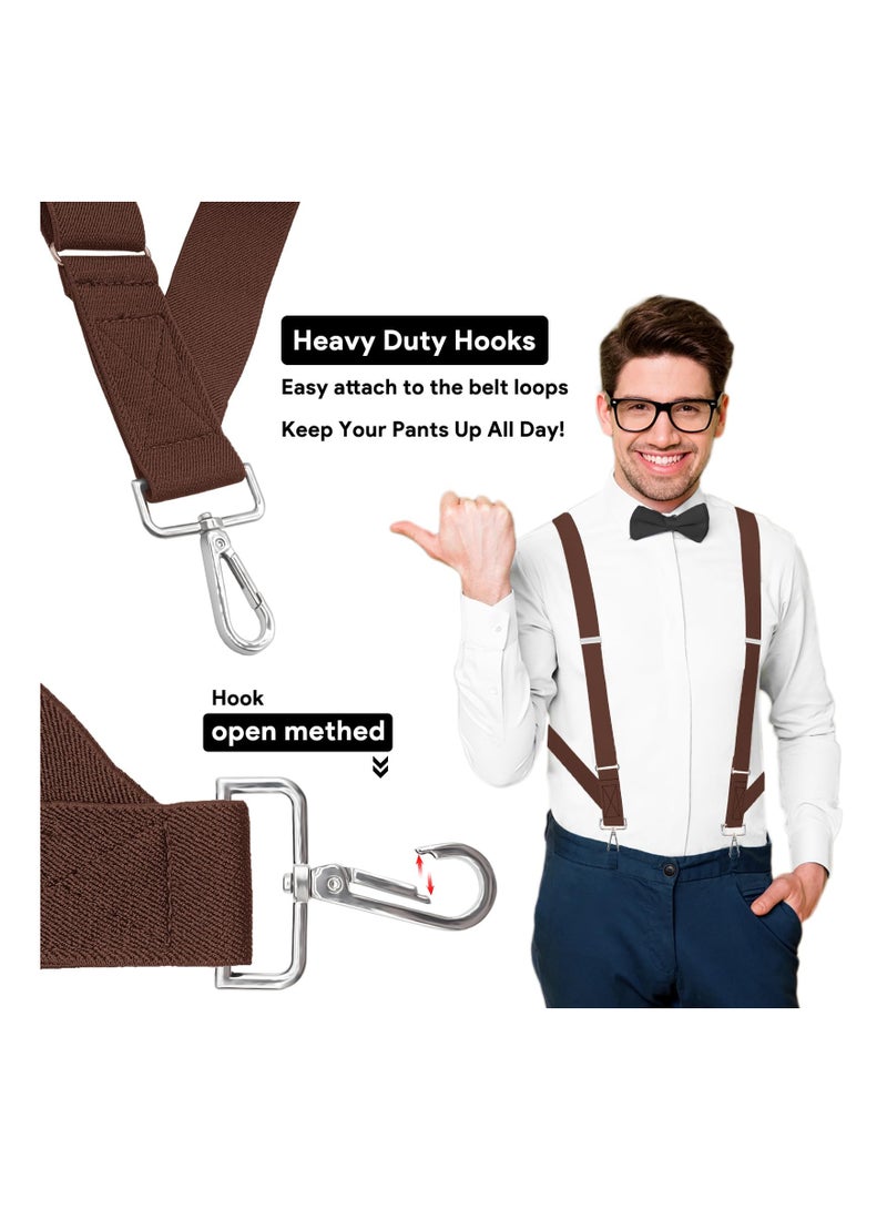 SYOSI Men's Suspender Heavy Duty Hook Suspenders for Men Swivel Hooks Big and Tall Men Side Hook Adjustable Braces  - Image 4