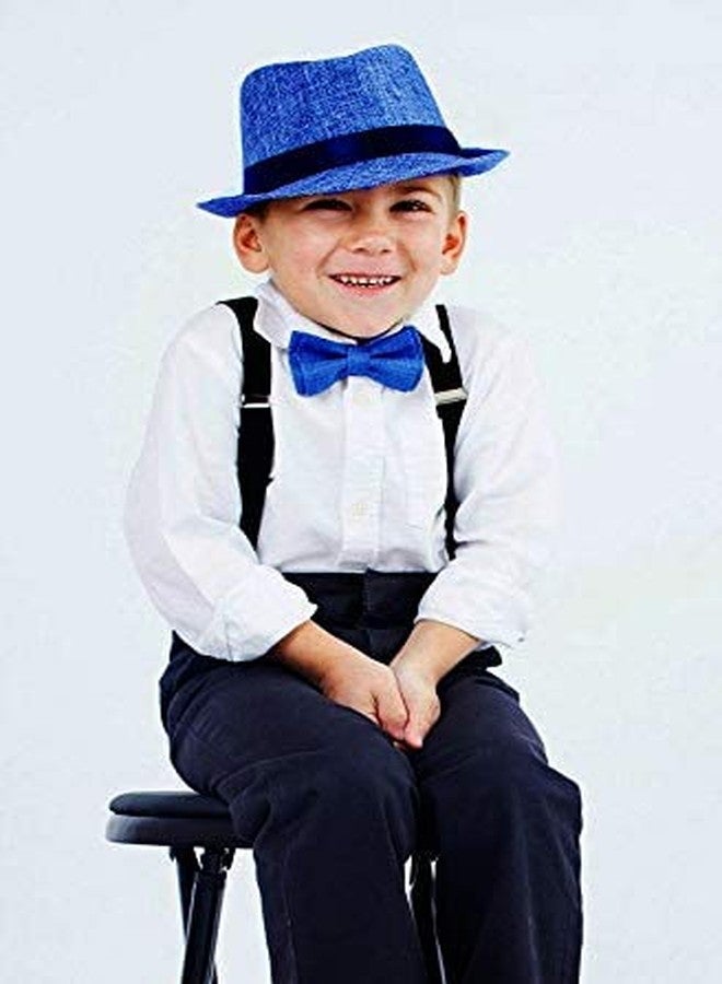 CLOTHERA kids Black Suspender and Bow Tie Set with Grey Hat for 1yr to 4yrs - - Image 5