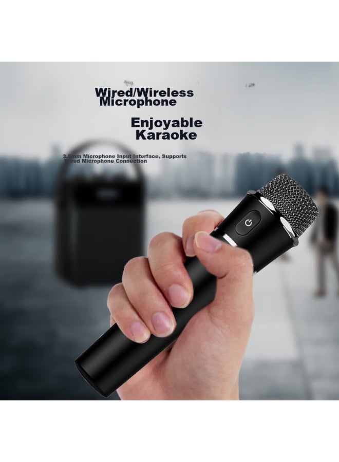 SHIDU S95 Square Dance Bluetooth Speaker, Home Small Portable High-volume Outdoor Karaoke Speaker, Pearl White Microphone Version - Image 3