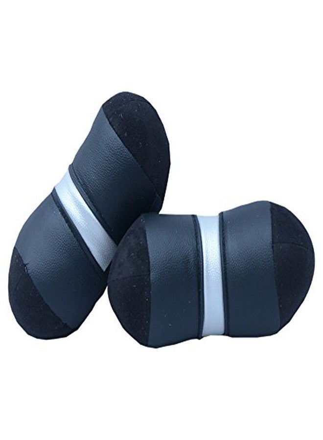 SPEDY Car Neck Pillows Dumble Cushion Set of 2 - Grey & Black