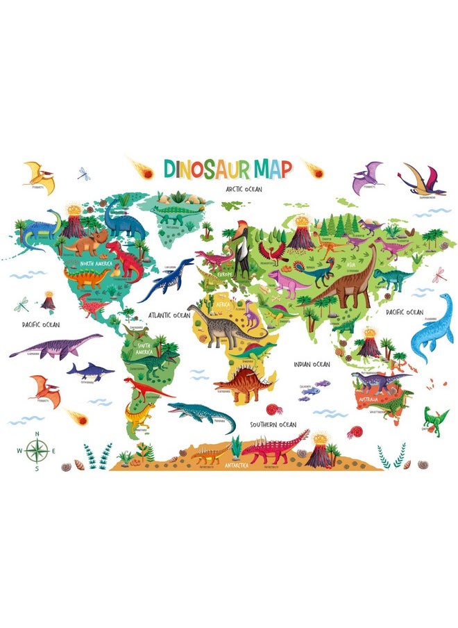 Sg2-2312 Dinosaur World Map Wall Stickers Decals Room Kids Nursery Bedroom Décor Boys Living Baby Dino Playroom Travel Nursery Removable Classroom Decorations Vinyl Home - pzsku/ZC4356911189FAA6C3D70Z/45/_/1735214450/a8ca5e6b-edb4-49cd-9d0c-e144e5f70d87