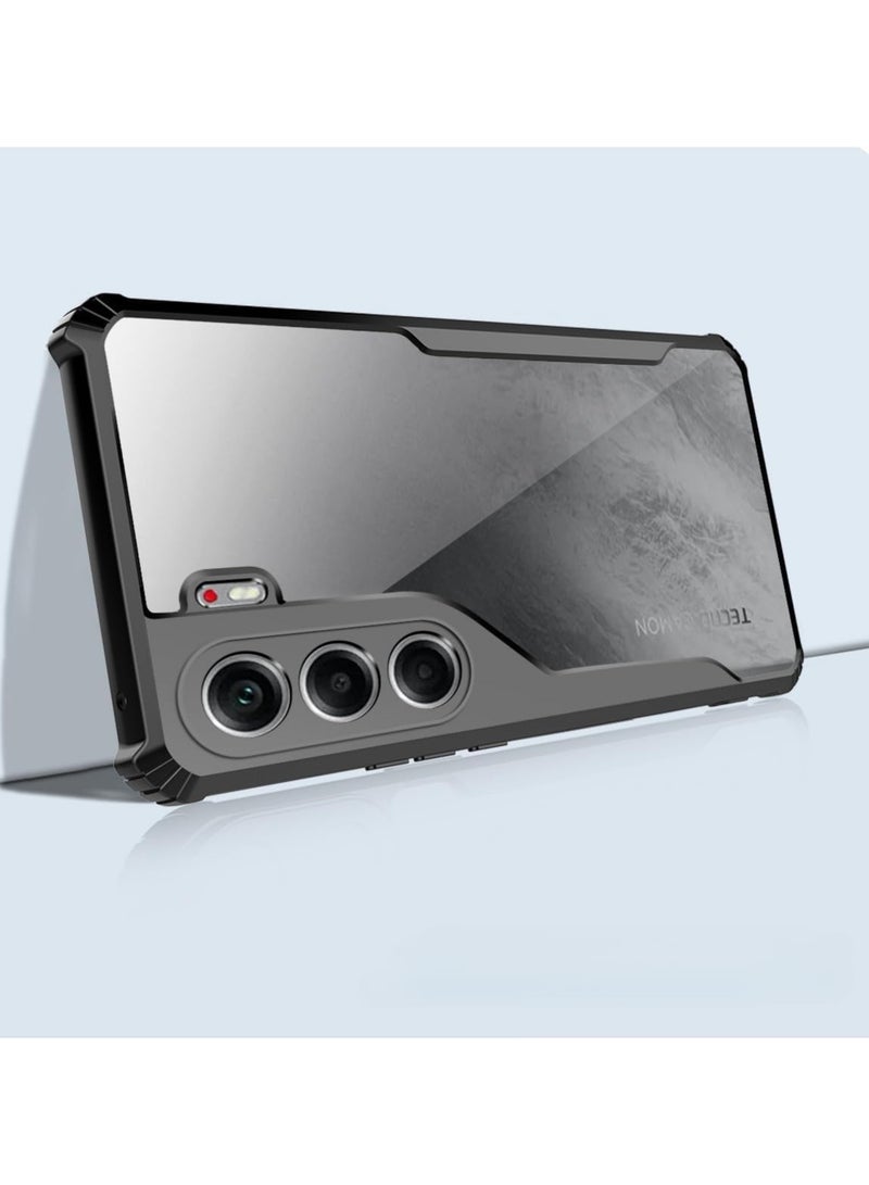 Case Compatible Tecno Camon 40 Pro 5G 【Drop Roof】 【Sweat-proof】 【Fingerprint-proof】 Shock-proof TPU+PC Clear Protective Case - Image 2