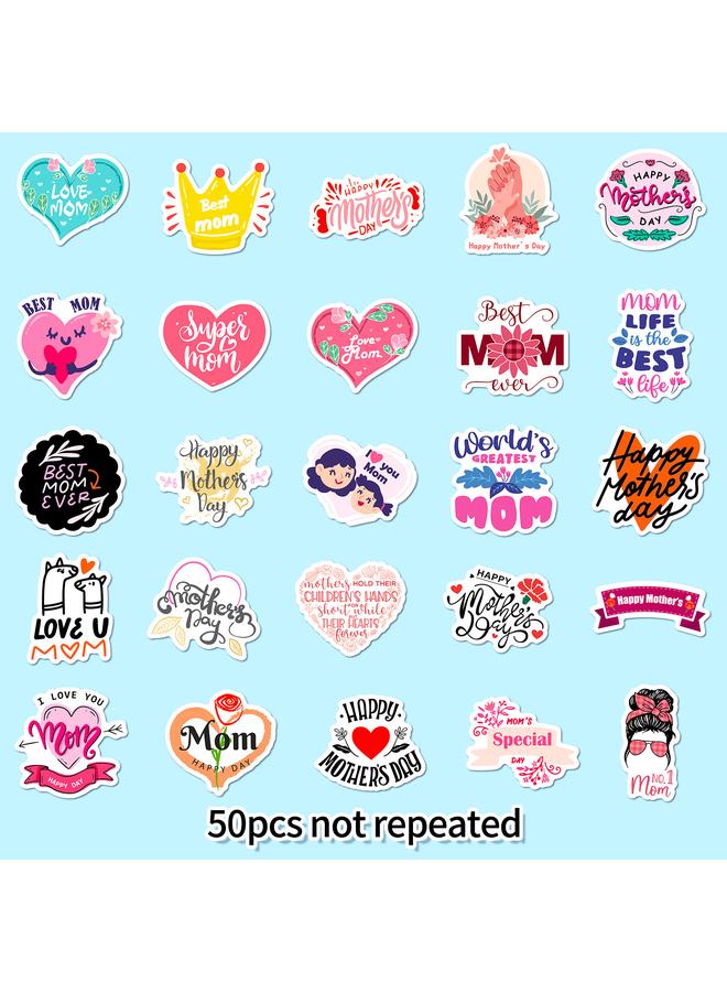 الأزرق جي دبليو 50 ملصق HAPPY MOTHER'S DAY عيد الأم - Image 5