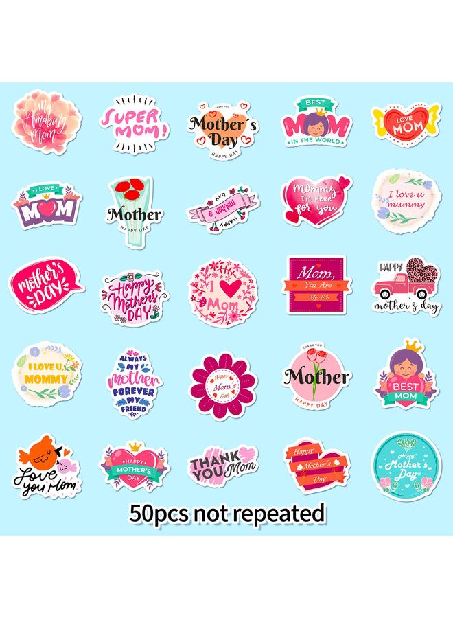 الأزرق جي دبليو 50 ملصق HAPPY MOTHER'S DAY عيد الأم - Image 4