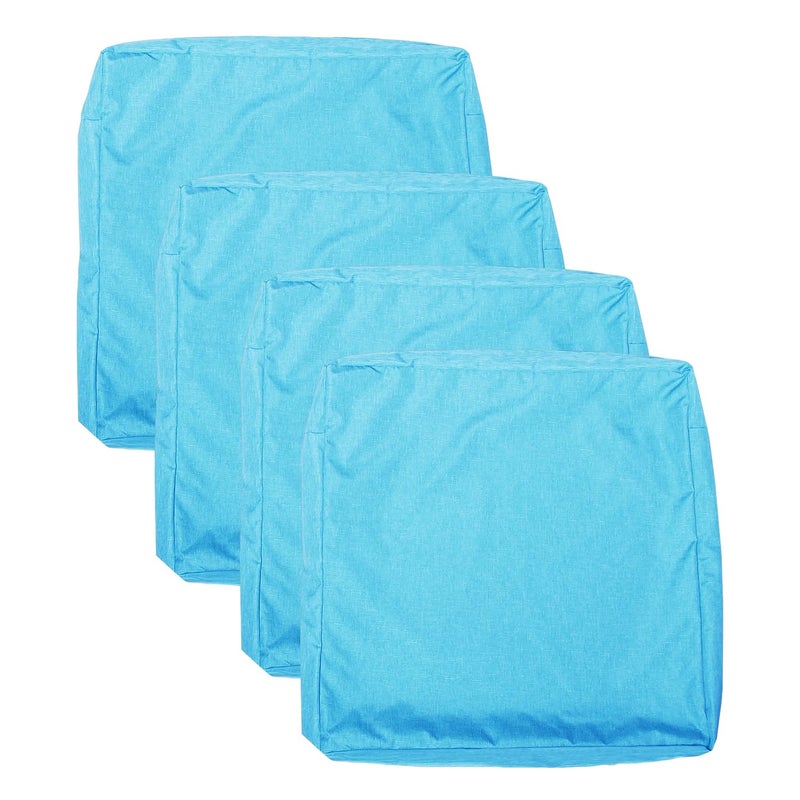 youngseahome Patio Seat Cushion Covers Washable Slip Covers Replacement Waterproof Outdoor Furniture Chair Cushion Pillow Seat Cover for Couch Garden Sofa Aqua 24""?24""?4""(4 Covers Only) - Image 3