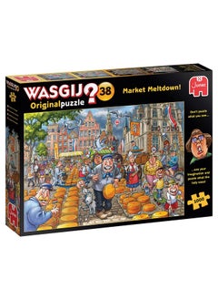 jumbo , Wasgij, Original 38 - Market Meltdown!, Unique Collectable Jigsaw Puzzle For Adults, 1,000 Piece  - Image 1
