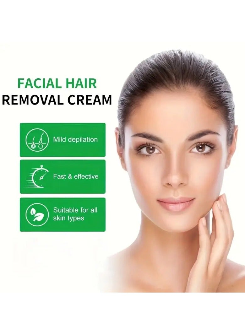 Rozino 50g Aloe Vera Lip Hair Removal Cream, Gentle, Non Irritating, Painless, Long-lasting And Fast Cleaning Hair Removal Cream Suitable For All Skin Types (with Plant Squalane) - Image 4