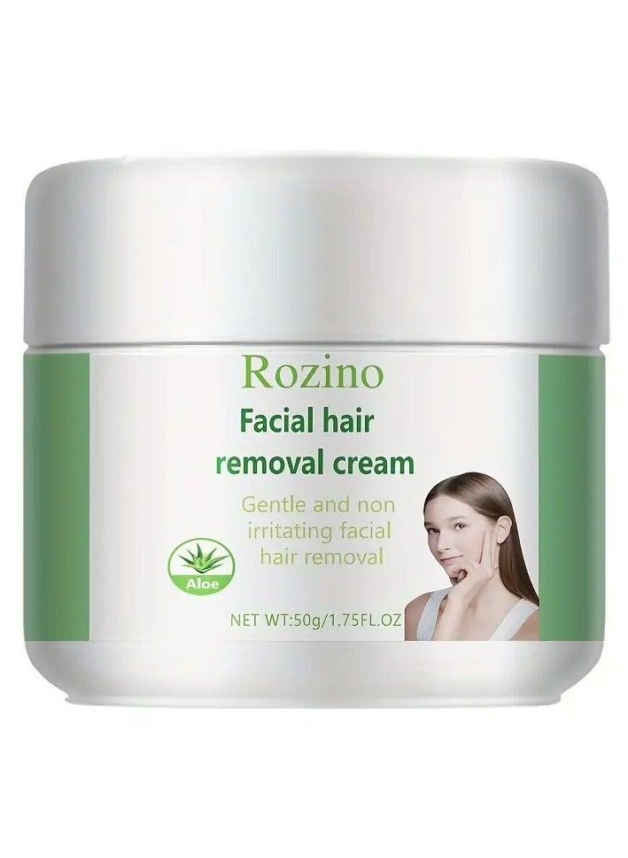 Rozino 50g Aloe Vera Lip Hair Removal Cream, Gentle, Non Irritating, Painless, Long-lasting And Fast Cleaning Hair Removal Cream Suitable For All Skin Types (with Plant Squalane) - Image 5