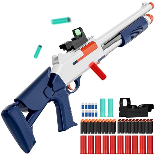Ouzhimanxing Toy Gun Models Foam Blasters 33Inch Soft Bullet ShotgunEmpty Shell Ejecting Design with10 Shell 40 Soft Darts Perfect for Indoor and Outdoor Play - Image 1