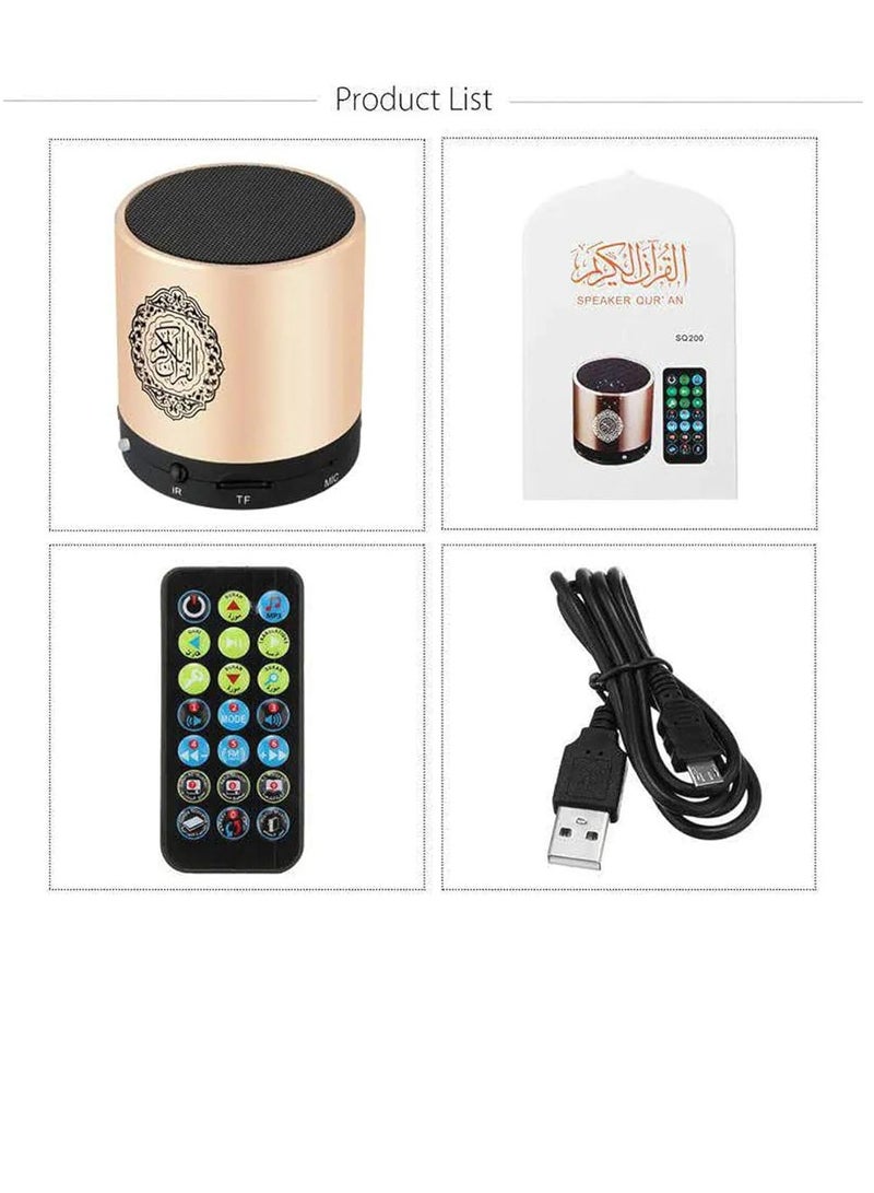 Equantu Quran Portable Bluetooth Speaker Gold - Image 3