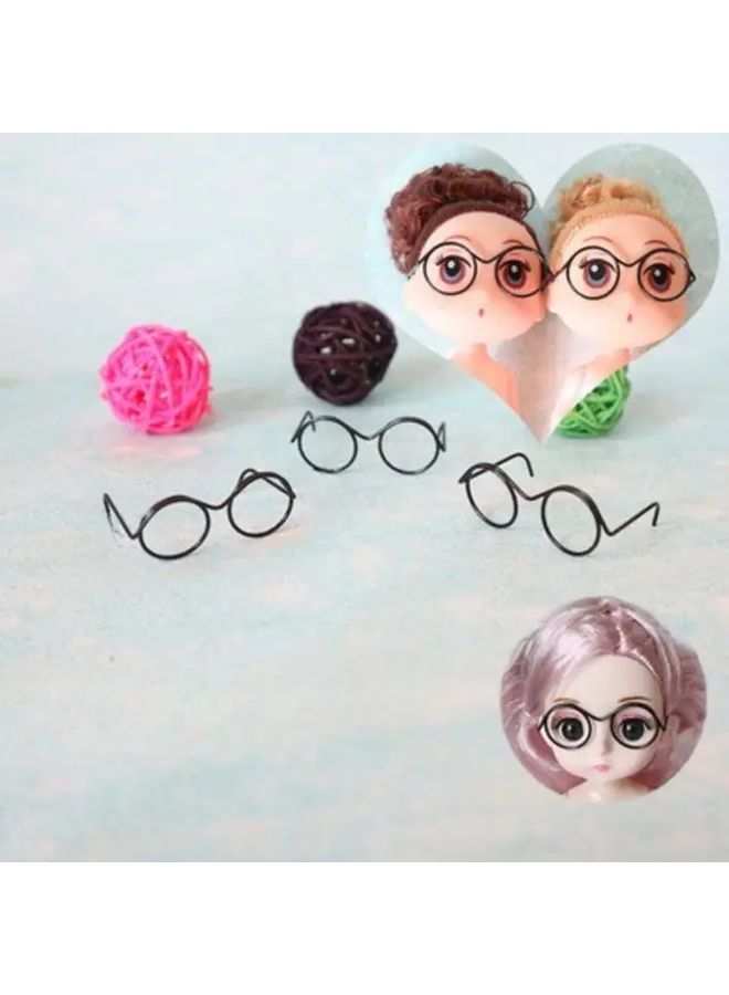 3 Random Colors Mini Twist Stick Wire Glasses Frame For Puppy White Goose Dollhouse Scene Decoration Diy Animal Accessories - Image 1