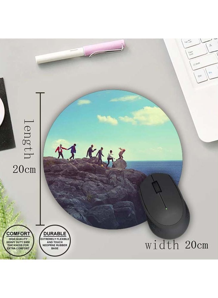 Protective Printed Mouse Pad Round - Image 1