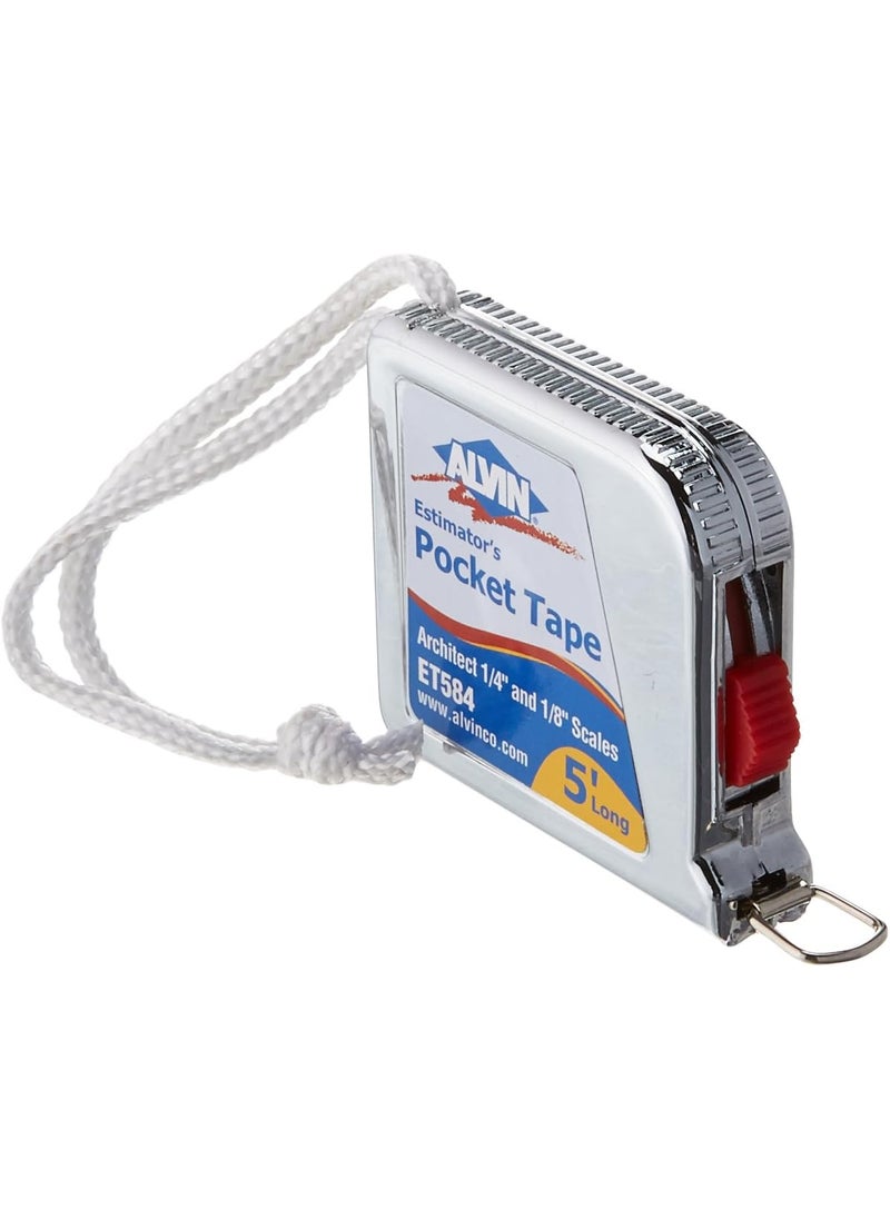 Alvin Alvin ET584 Estimators Pocket Tape Architect 025 and 0125 Scales  - Image 2