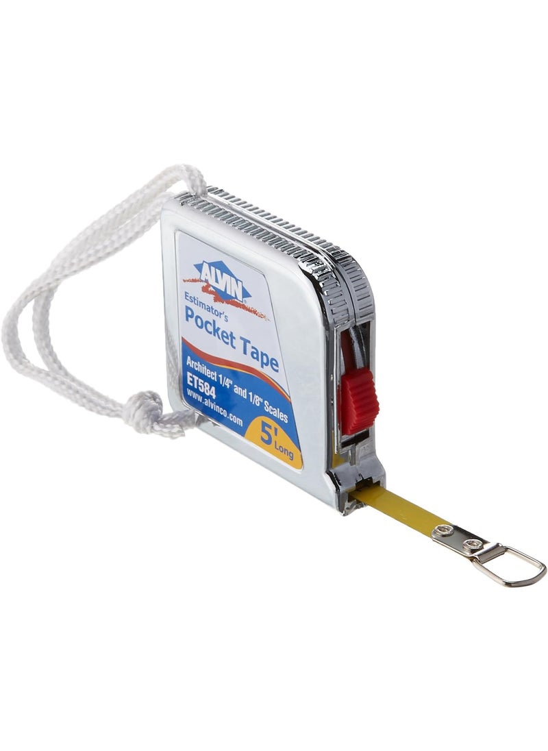 Alvin Alvin ET584 Estimators Pocket Tape Architect 025 and 0125 Scales  - Image 1