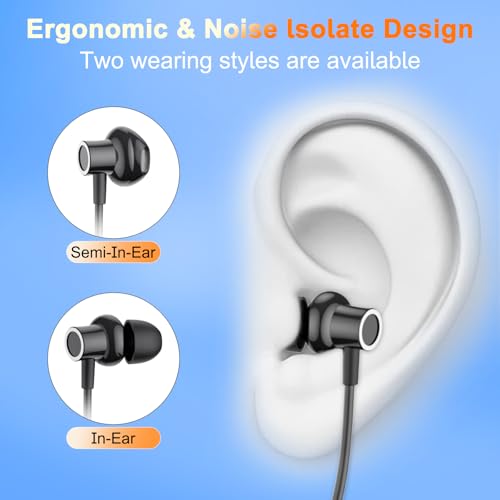 AIYIBEN Neckband Bluetooth Headphone with LED Power, Neckband Headphones 100 Hours Playtime, in-Ear Bluetooth Headphone with Microphone for Running and Exercising in The Gym (Y10) - Image 5