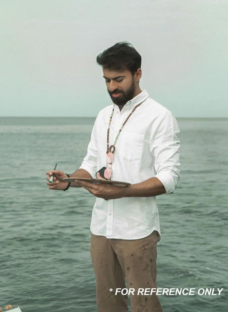 أم أم أيه من معدن الإنسان حامل للهاتف والنظارة من أحجار الأفينتورين المطفي الأزرق والجمشت - Image 2