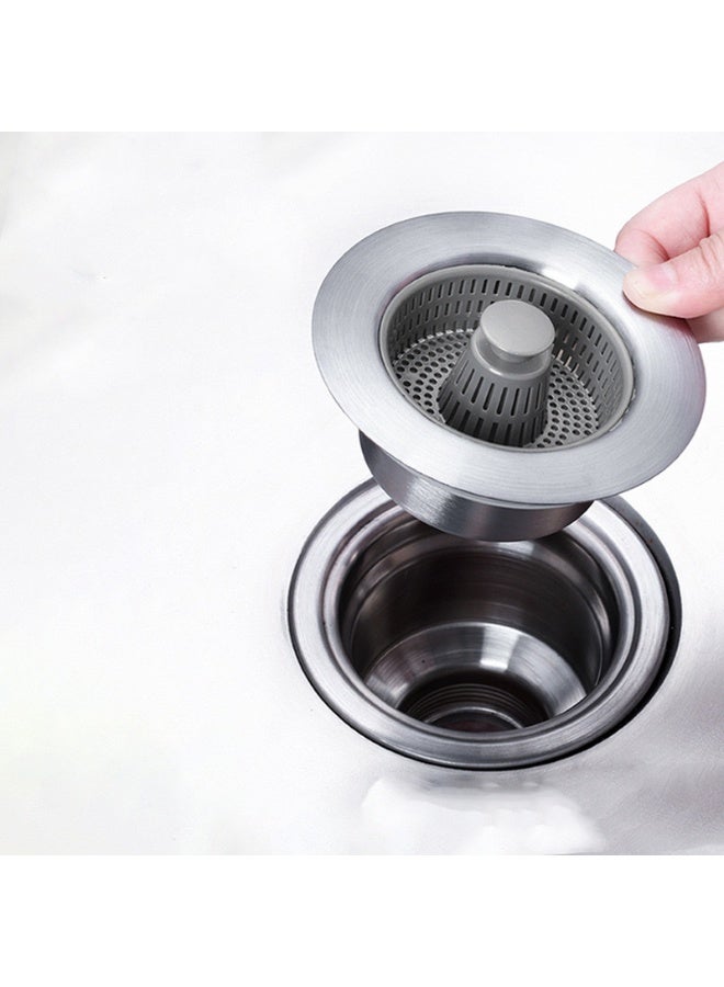 HOMESTAR ABS Kitchen Sink Pop-Up Filter Core ,Anti-Clog Large Basket Design With Odor Prevention, Press Type Drain Strainer For Quick Drainage & Easy Cleaning, Universal Sink Filter Insert ,10.8*7*5.5 cm - Image 1
