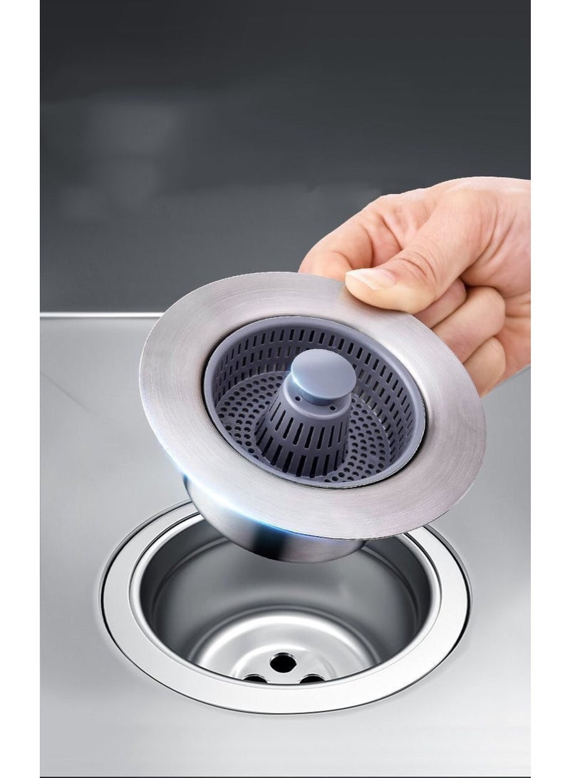 HOMESTAR ABS Kitchen Sink Pop-Up Filter Core ,Anti-Clog Large Basket Design With Odor Prevention, Press Type Drain Strainer For Quick Drainage & Easy Cleaning, Universal Sink Filter Insert ,10.8*7*5.5 cm - Image 4